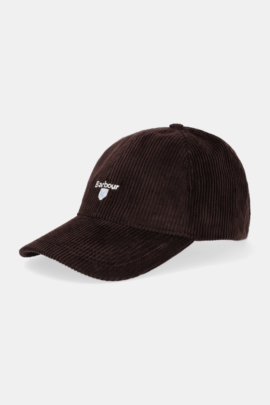 Barbour czapka z daszkiem sztruksowa Preston Cord aplikacja brązowy MHA0911