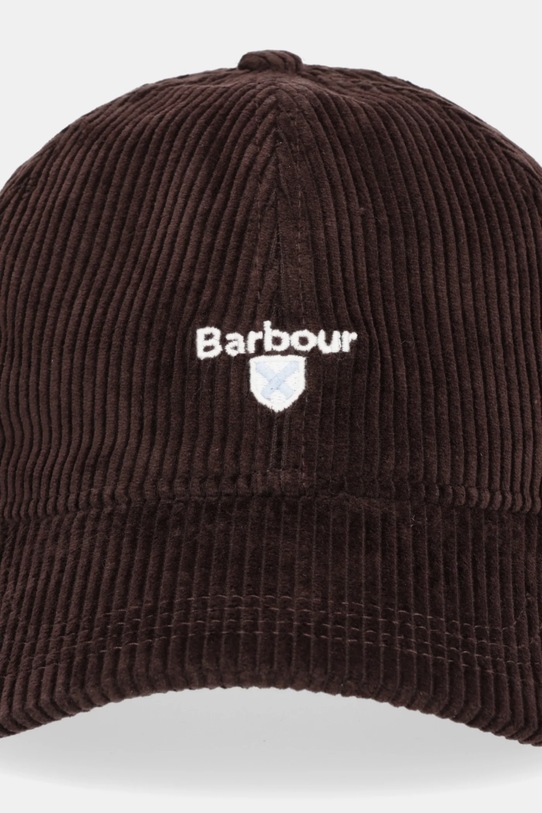 Barbour czapka z daszkiem sztruksowa Preston Cord MHA0911 brązowy AW25