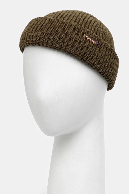 Шапка с примесью шерсти Barbour Mosely Beanie Hat MHA0879SG31 зелёный AW25