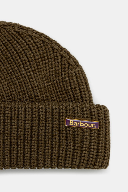 Аксессуары Шапка с примесью шерсти Barbour Mosely Beanie Hat MHA0879SG31 зелёный