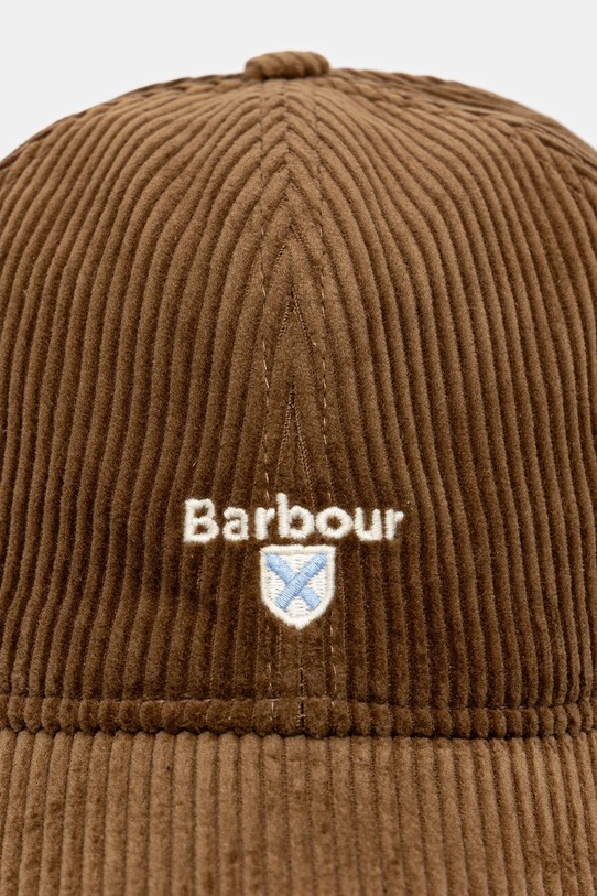 Barbour czapka z daszkiem bawełniana Preston Cord Cap MHA0911BE51 beżowy AW25