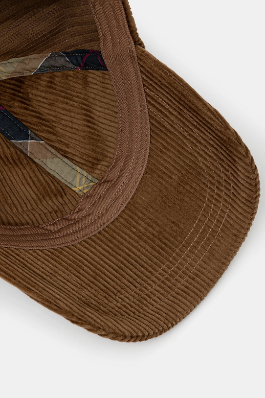 Barbour czapka z daszkiem bawełniana Preston Cord Cap beżowy MHA0911BE51