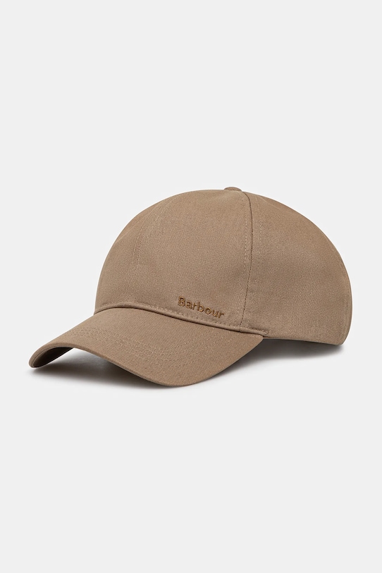Bavlnená šiltovka Barbour Milburn Cap nášivka béžová MHA0914BE12
