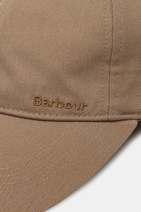 Bavlnená šiltovka Barbour Milburn Cap MHA0914BE12 béžová AW25