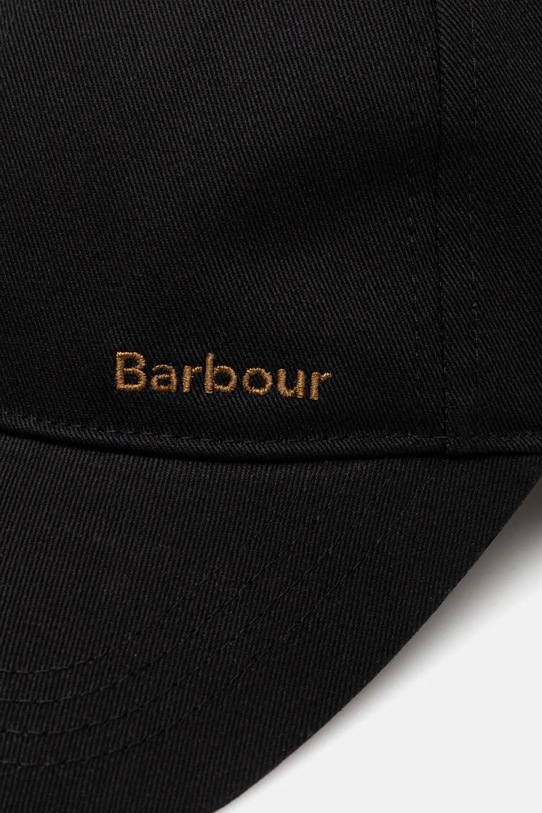 Bavlněná baseballová čepice Barbour Milburn Cap MHA0914BK11 černá AW25