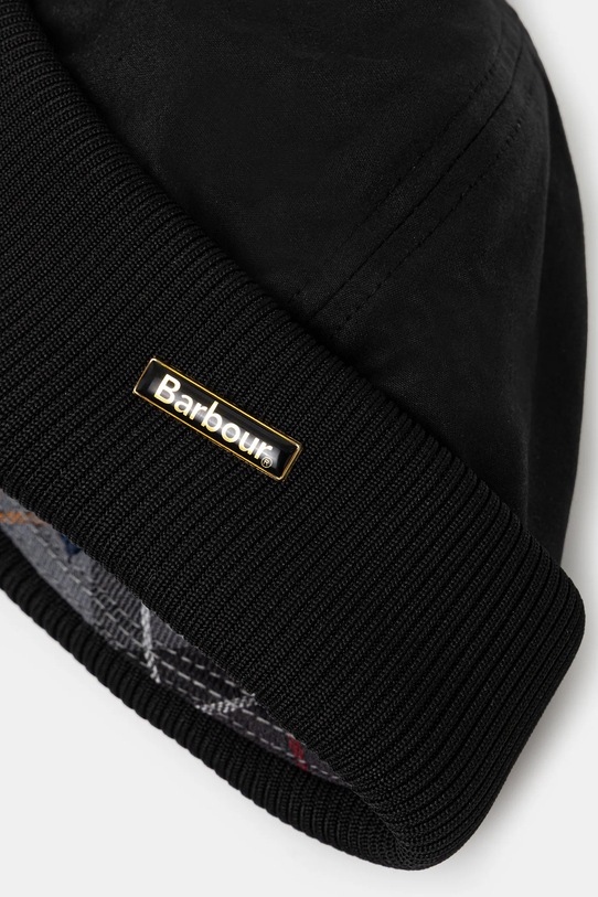 Barbour căciulă Oakmoor Wax Docker Hat MHA0918BK11 negru AW25