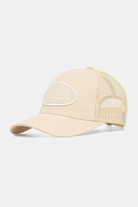 Von Dutch czapka z daszkiem aplikacja beżowy VD.1.CB.LOF