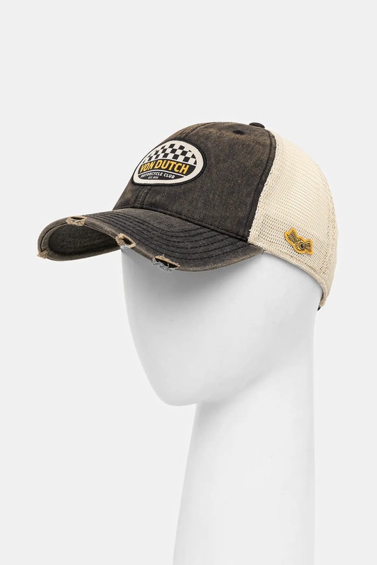 Кепка Von Dutch аплікація бежевий VD.1.CB.MAC