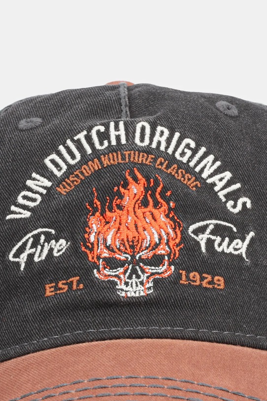 Von Dutch czapka z daszkiem bawełniana VD.1.CB.RETRO turkusowy AW25
