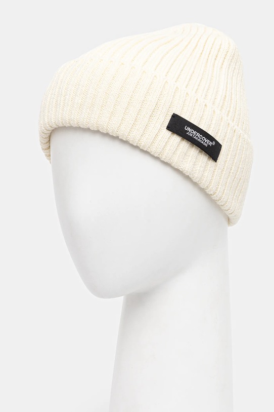 Undercover czapka z domieszką wełny Beanie UC2E4H02 beżowy AW25