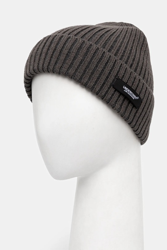 Undercover czapka z domieszką wełny Beanie UC2E4H02 szary AW25