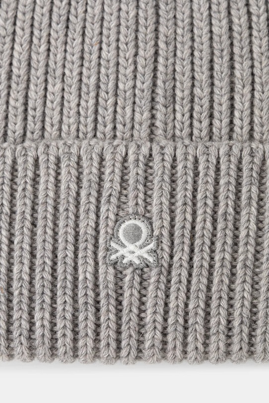 Akcesoria United Colors of Benetton czapka z dodatkiem wełny 12PAUA00X szary