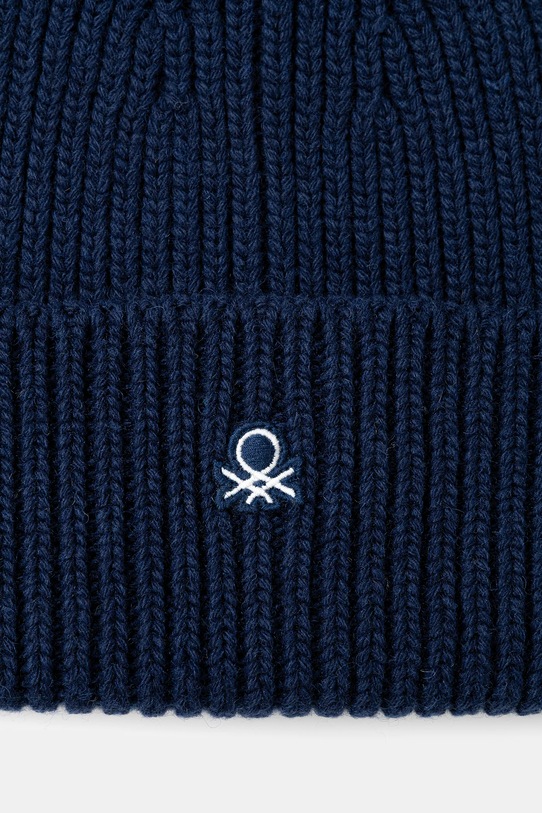 Akcesoria United Colors of Benetton czapka z dodatkiem wełny 12PAUA00X niebieski