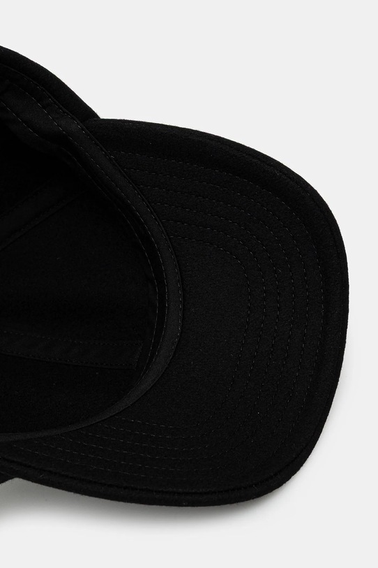 Maison Kitsuné czapka z daszkiem z dodatkiem wełny Profile Fox Wool czarny PW06111WM2023