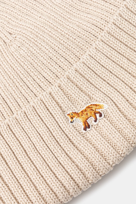 Аксесуари Бавовняна шапка Maison Kitsuné Baby Fox Beanie PW06103KT1140 бежевий