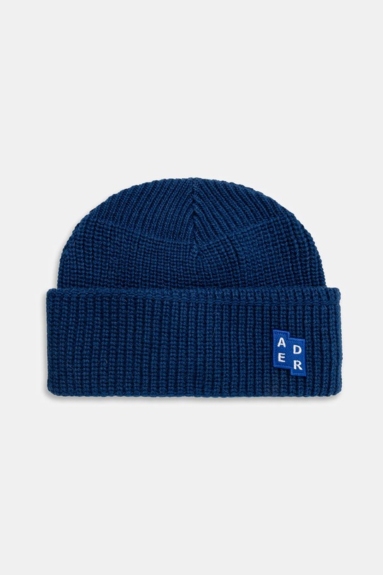 Čiapka s prímesou vlny Ader Error BEANIE hrubá tmavomodrá BMSGFYHW0501NV