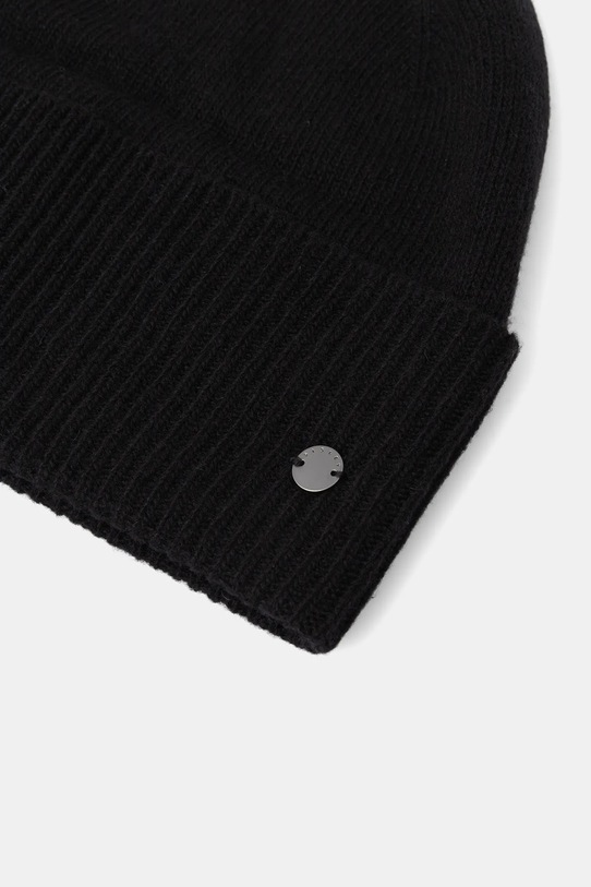 Akcesoria Sisley czapka z dodatkiem wełny 1UVLSA00D czarny