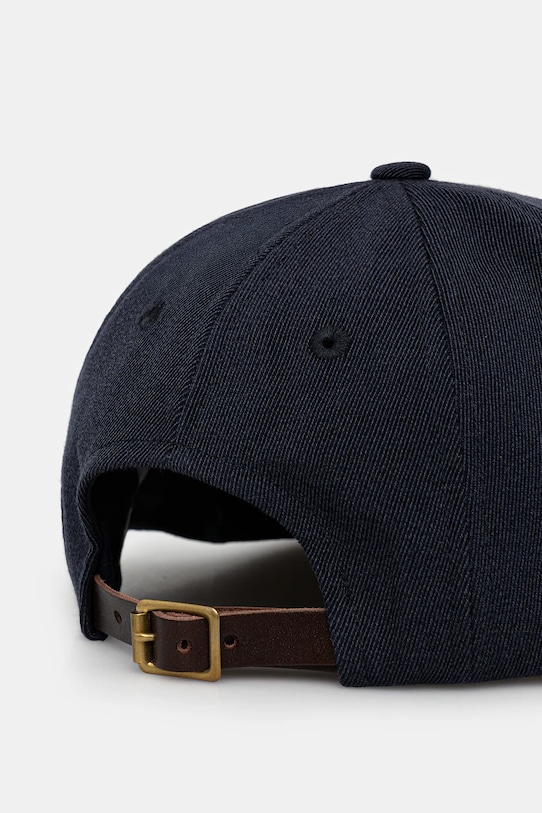 Akcesoria Visvim czapka z daszkiem z dodatkiem wełny EXCELSIOR II 125203003011 granatowy