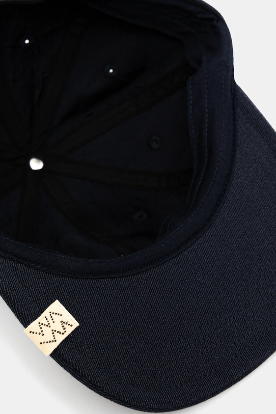 Visvim czapka z daszkiem z dodatkiem wełny EXCELSIOR II granatowy 125203003011