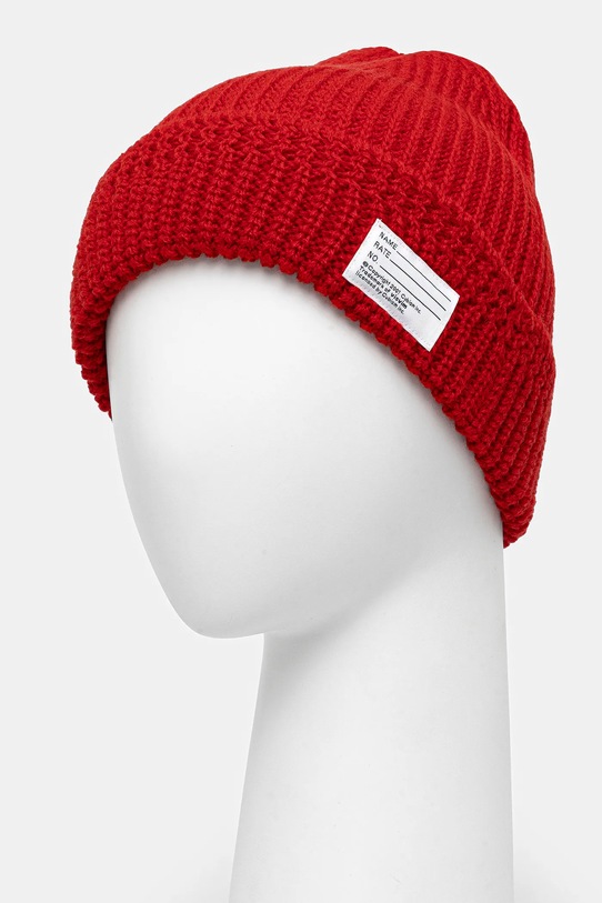 Visvim czapka wełniana KNIT BEANIE 125203003010 czerwony AW25