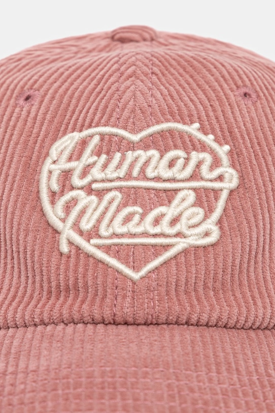 Human Made czapka z daszkiem bawełniana 6PANEL CORDUROY HM30GD071 różowy AW25