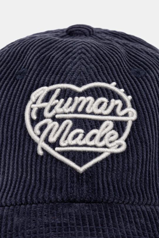 Human Made czapka z daszkiem bawełniana 6PANEL CORDUROY HM30GD071 granatowy AW25