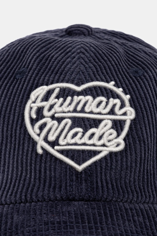 Human Made czapka z daszkiem bawełniana 6PANEL CORDUROY HM30GD071 granatowy AW25