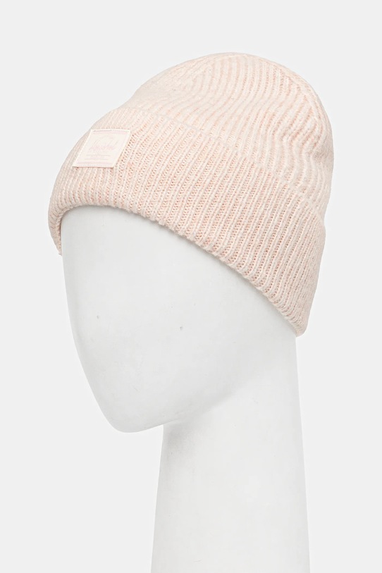 Herschel czapka z domieszką wełny Super Soft 50481.05914.OS różowy AW25