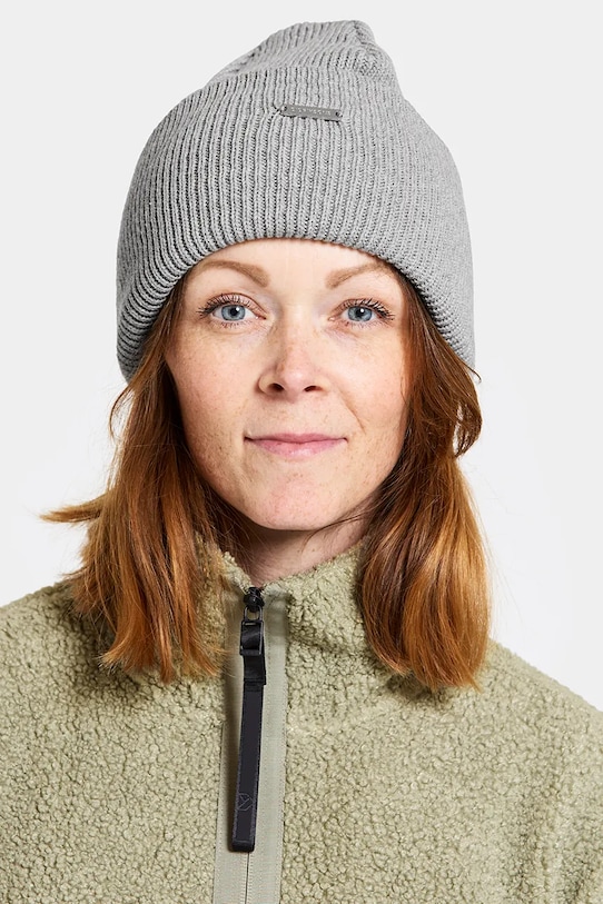 Didriksons czapka bawełniana RIVER 505756 szary AW25