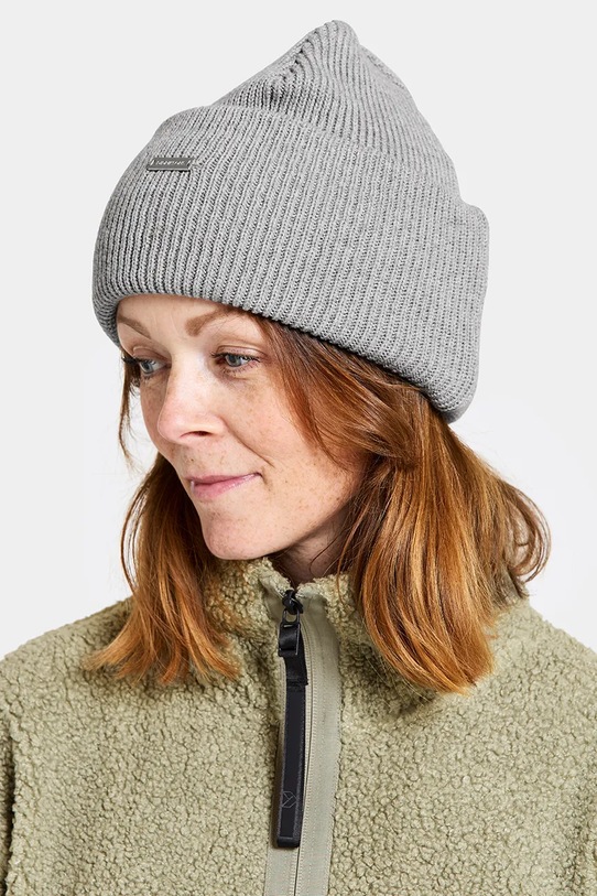 Akcesoria Didriksons czapka bawełniana RIVER 505756 szary