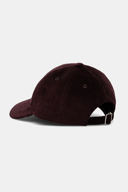 Akcesoria A.P.C. czapka z daszkiem bawełniana casquette charlie COHHO.M24069 brązowy