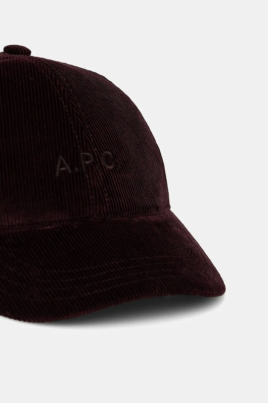 A.P.C. șapcă de baseball din bumbac casquette charlie maro COHHO.M24069