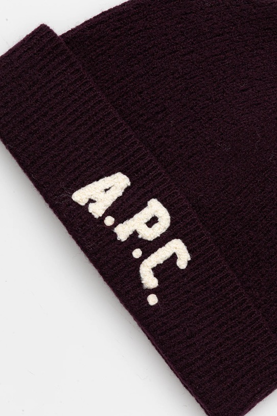 Аксесоари Вълнена шапка A.P.C. bonnet axel WVBDK.M25111 виолетов