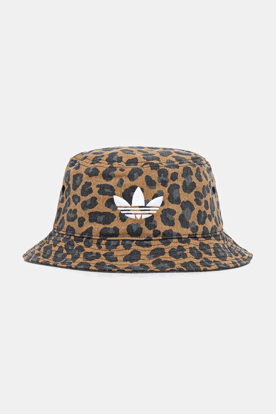 adidas Originals pălărie din bumbac Leo B H cu modele maro JX0603