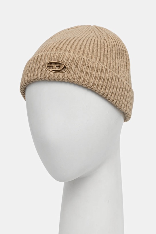 Diesel czapka wełniana K-ARAC A19682.0KCAE beżowy AW25