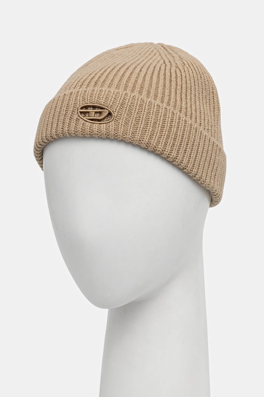 Diesel czapka wełniana K-ARAC A19682.0KCAE beżowy AW25