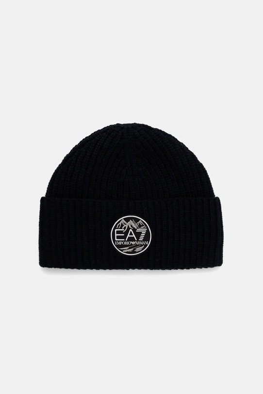 Шапка с добавлением шерсти EA7 Emporio Armani плотний тёмно-синий AF18020.7X000243