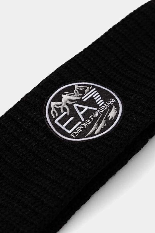 EA7 Emporio Armani opaska z dodatkiem wełny AF18020.7X000315 czarny AW25