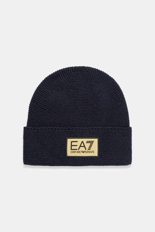 EA7 Emporio Armani czapka z dodatkiem wełny średniej grubości granatowy AF18021.7X000247