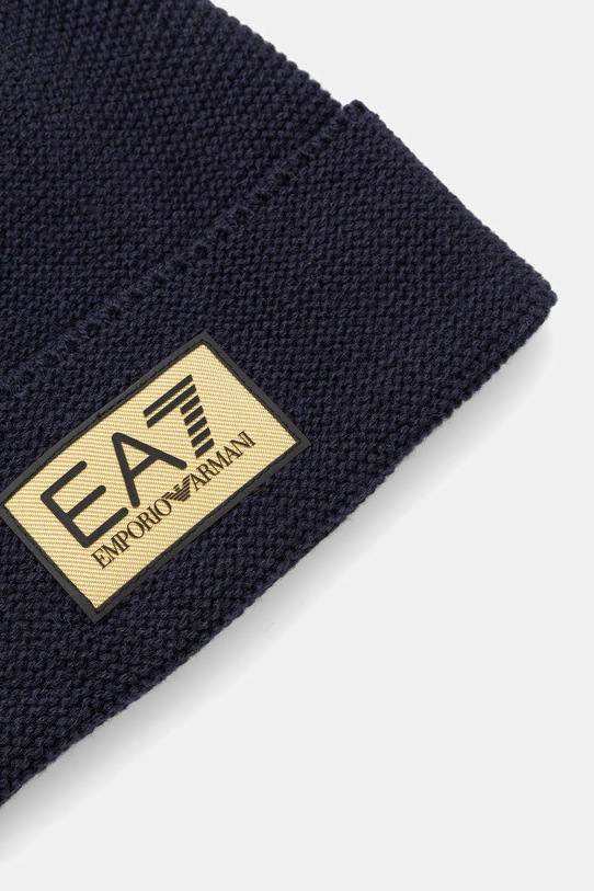 Akcesoria EA7 Emporio Armani czapka z dodatkiem wełny AF18021.7X000247 granatowy