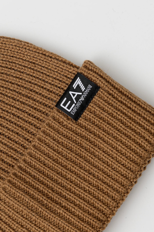 Accessori EA7 Emporio Armani cappello con lana AF18469.7X000312 marrone