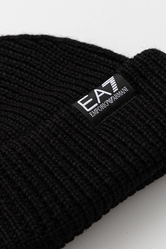 Akcesoria EA7 Emporio Armani czapka z dodatkiem wełny AF18469.7X000313 czarny