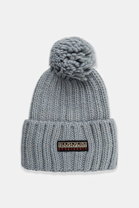 Napapijri czapka z wełną Fea 2 gruba szary NP0A4GKAI841
