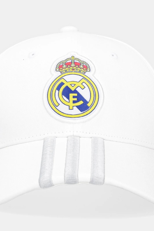 Βαμβακερό καπέλο του μπέιζμπολ adidas Performance REAL MADRID JX1635 λευκό AW25