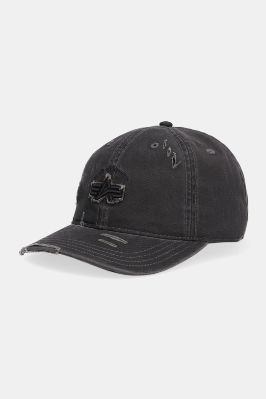 Alpha Industries czapka z daszkiem bawełniana aplikacja szary 258901.03