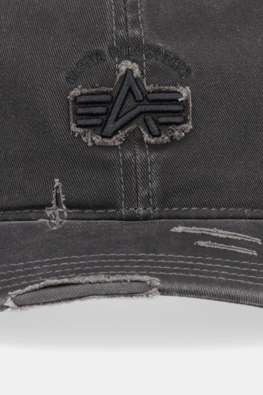 Alpha Industries czapka z daszkiem bawełniana 258901.03 szary AW25