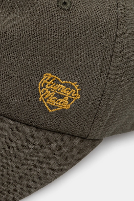 Lněná kšiltovka Human Made HM29GD046 zelená AW25
