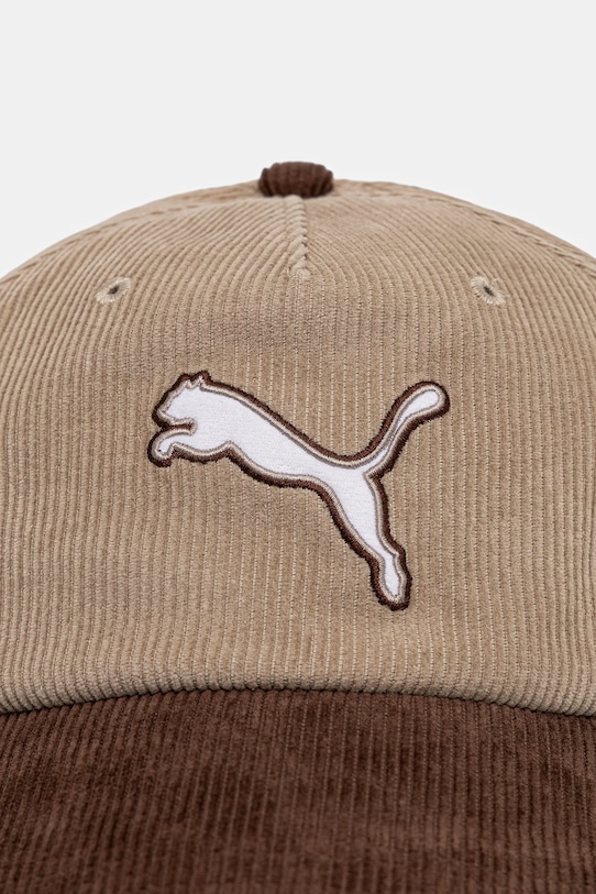 Puma czapka z daszkiem sztruksowa 26384 beżowy AW25