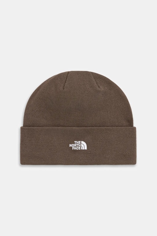 The North Face czapka Norm Beanie aplikacja brązowy NF0A5FW11OI1