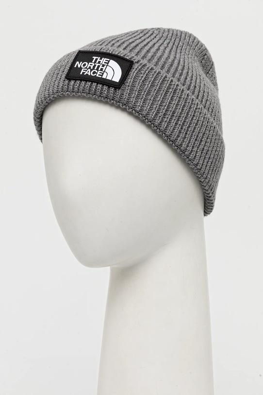 The North Face czapka TNF Logo Box NF0A8CHEDYY1 szary AW25
